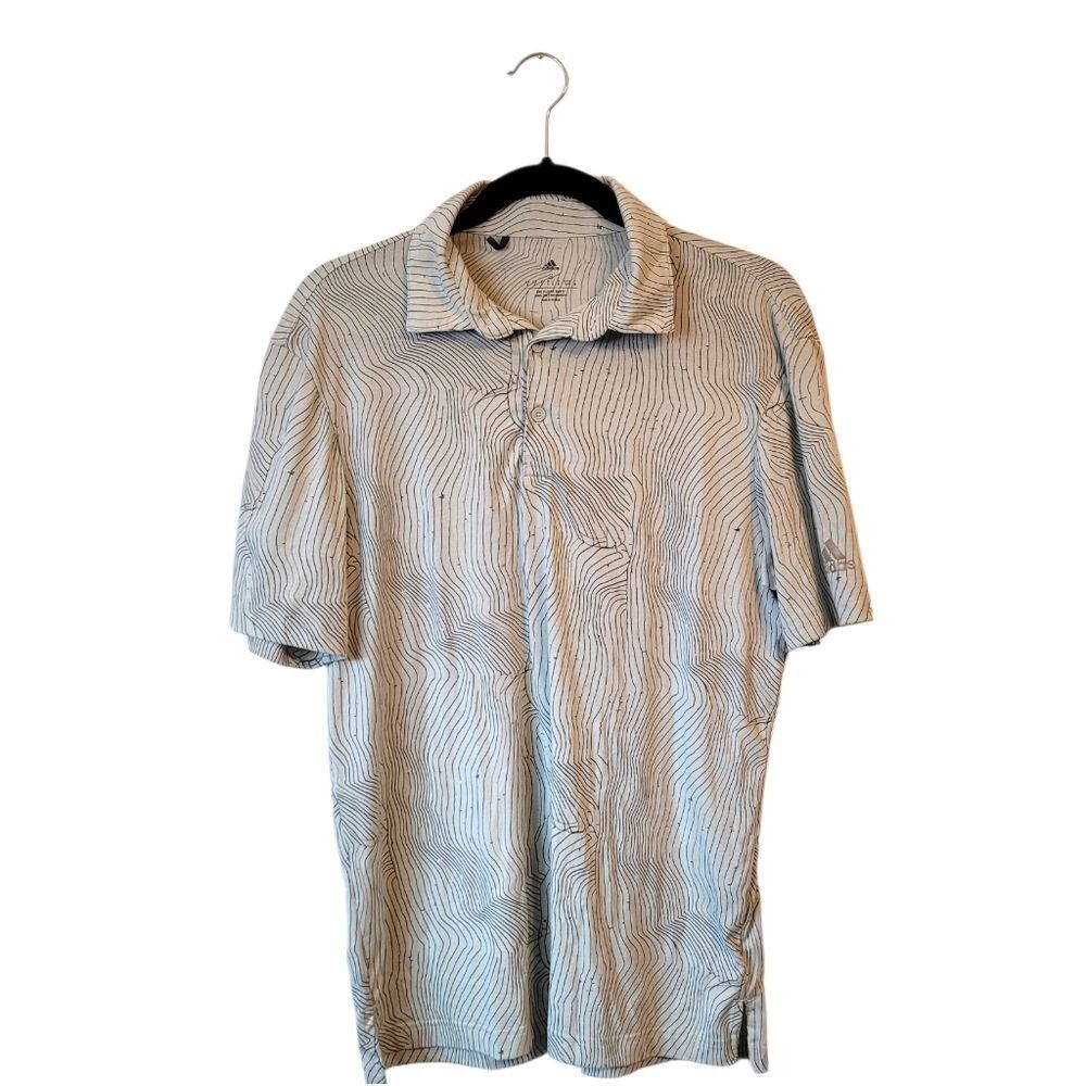 Adidas Men's Mint Green Topo Map Golf Shirt Size S